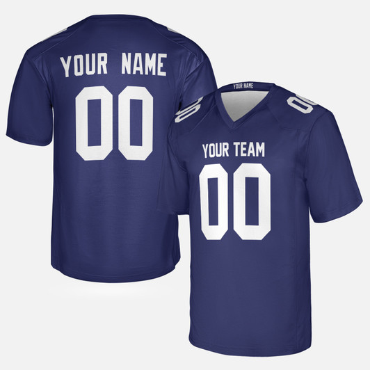 Personalized Men's New York Giants Football Jersey Royal Fan Style - Custom Team, Name & Number