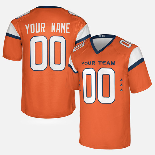 Personalized Men's Denver Broncos Football Jersey Orange Fan Style - Custom Team, Name & Number