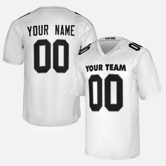 Personalized Men's Las Vegas Raiders Football Jersey White Fan Style - Custom Team, Name & Number