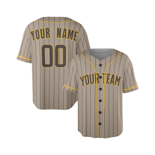 Personalized Men's San Diego Padres Baseball Jersey Sand Alternate Style - Custom Team, Name & Number