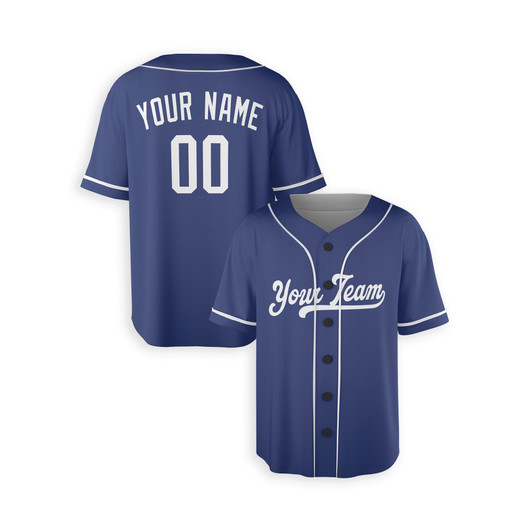 Personalized Men's Los Angeles Dodgers Baseball Jersey Royal City Style - Custom Team, Name & Number