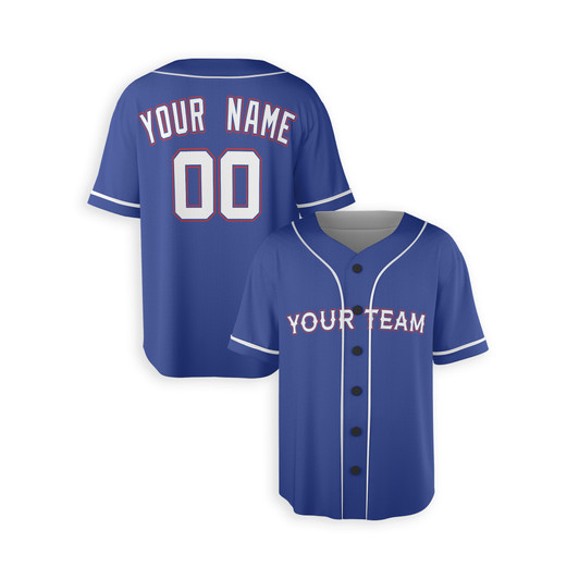 Personalized Men's Texas Rangers Baseball Jersey Royal Alternate Style - Custom Team, Name & Number