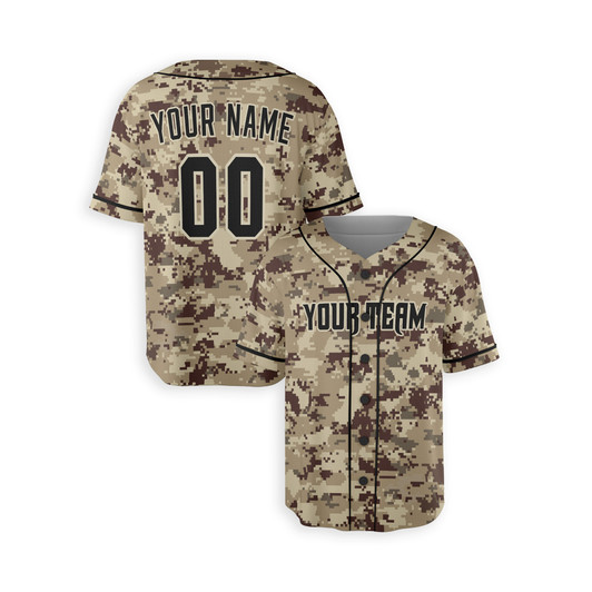 Personalized Men's Arizona Diamondbacks Baseball Jersey Camo Camouflage Style - Custom Team, Name & Number