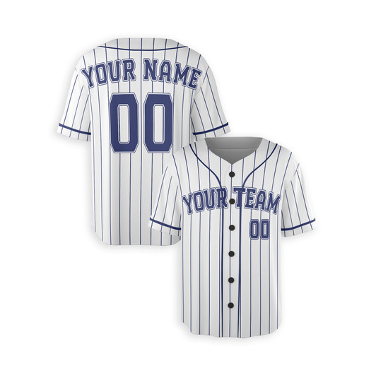 Personalized Men's Milwaukee Brewers Baseball Jersey White Pinstripe Style - Custom Team, Name & Number