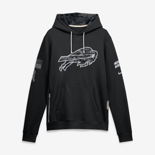 Buffalo Bills 2026 Salute to Service Sideline Dri-FIT Pullover Hoodie - Black