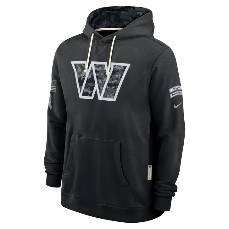 Washington Commanders 2026 Salute to Service Sideline Dri-FIT Pullover Hoodie - Black