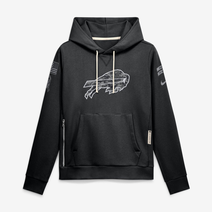 Buffalo Bills Women's 2026 Salute to Service Sideline Dri-FIT Pullover Hoodie - Black
