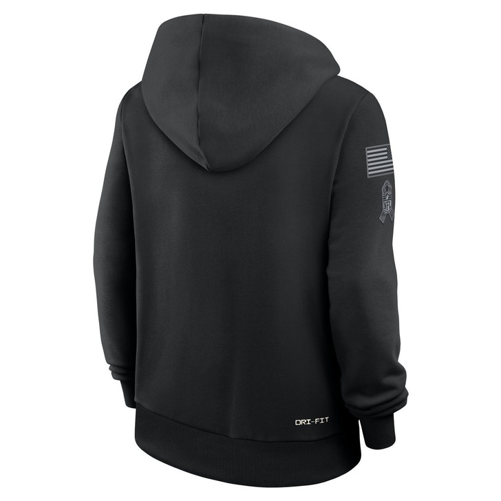 Buffalo Bills Women's 2026 Salute to Service Sideline Dri-FIT Pullover Hoodie - Black