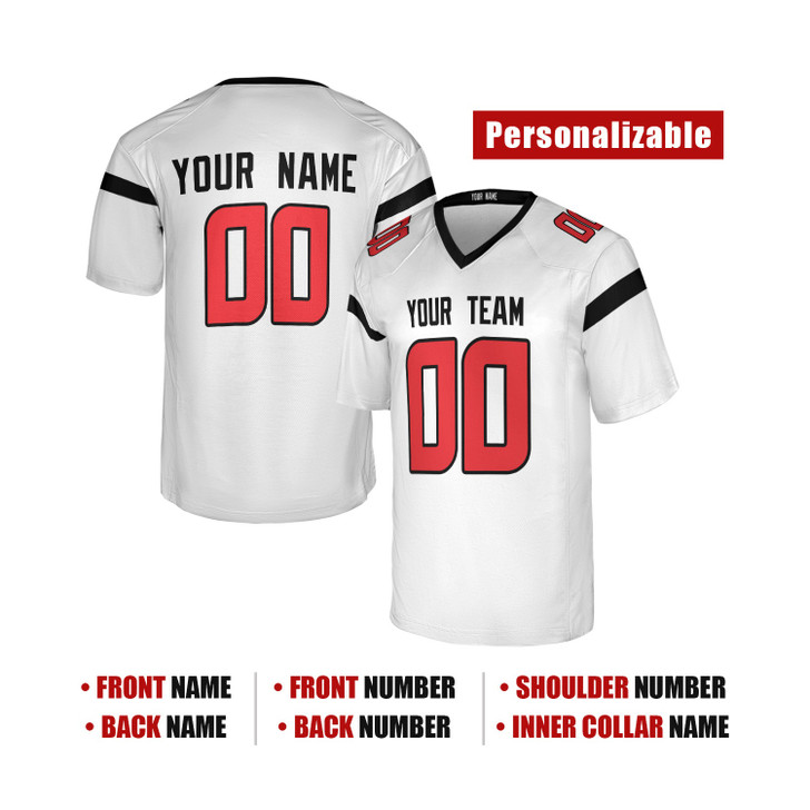 Personalized Men's Houston Texans Football Jersey White Legacy Style - Custom Team, Name & Number
