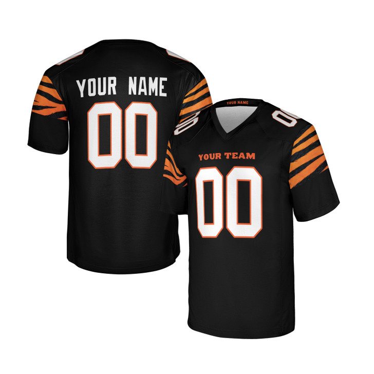 Personalized Men's Cincinnati Bengals Football Jersey Black Legacy Style - Custom Team, Name & Number