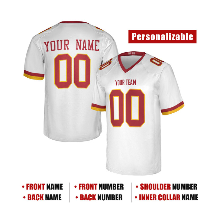 Personalized Men's Washington Commanders Football Jersey White Alternate Style - Custom Team, Name & Number