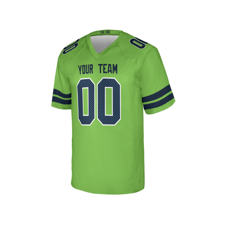 Personalized Men's Seattle Seahawks Football Jersey Neon Green Alternate Style - Custom Team, Name & Number