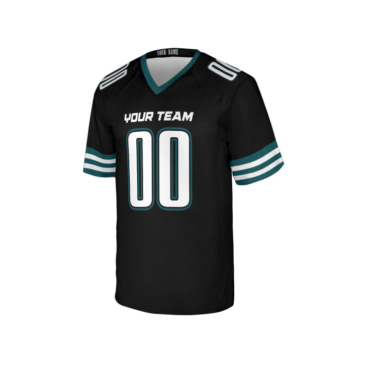 Personalized Men's Philadelphia Eagles Football Jersey Black Throwback Style - Custom Team, Name & Number