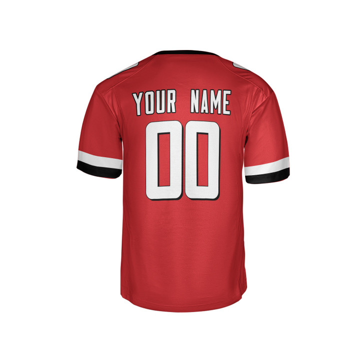 Personalized Men's Atlanta Falcons Football Jersey Red Legacy Retired Player Style - Custom Team, Name & Number