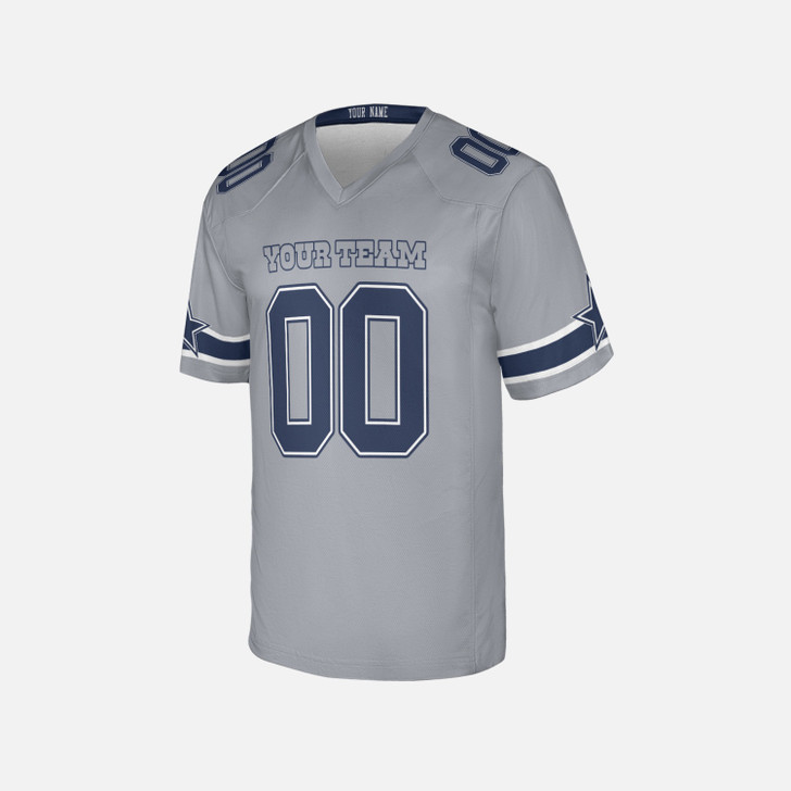 Personalized Men's Dallas Cowboys Football Jersey Gray Inverted Legend Player Style - Custom Team, Name & Number