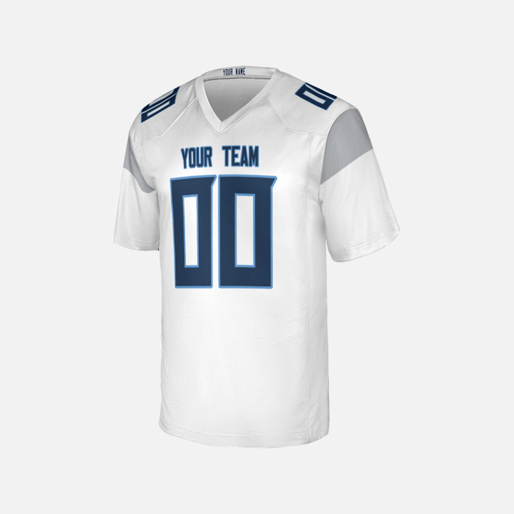 Personalized Men's Tennessee Titans Football Jersey White Fan Style - Custom Team, Name & Number