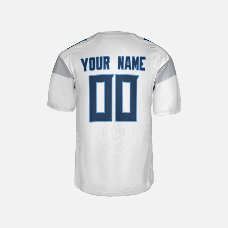 Personalized Men's Tennessee Titans Football Jersey White Fan Style - Custom Team, Name & Number