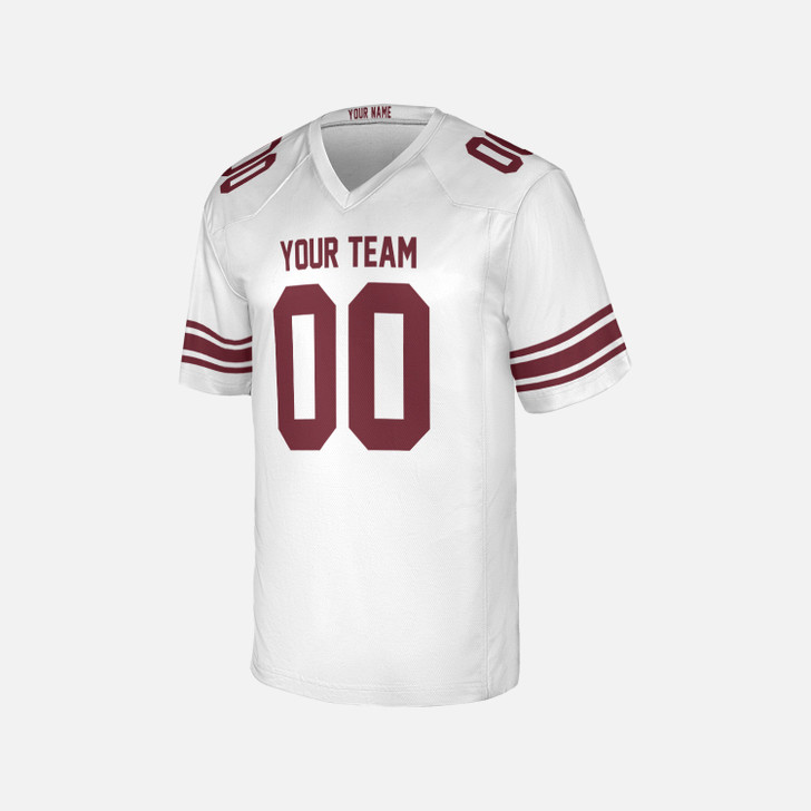 Personalized Men's New York Giants Football Jersey White Fan Style - Custom Team, Name & Number