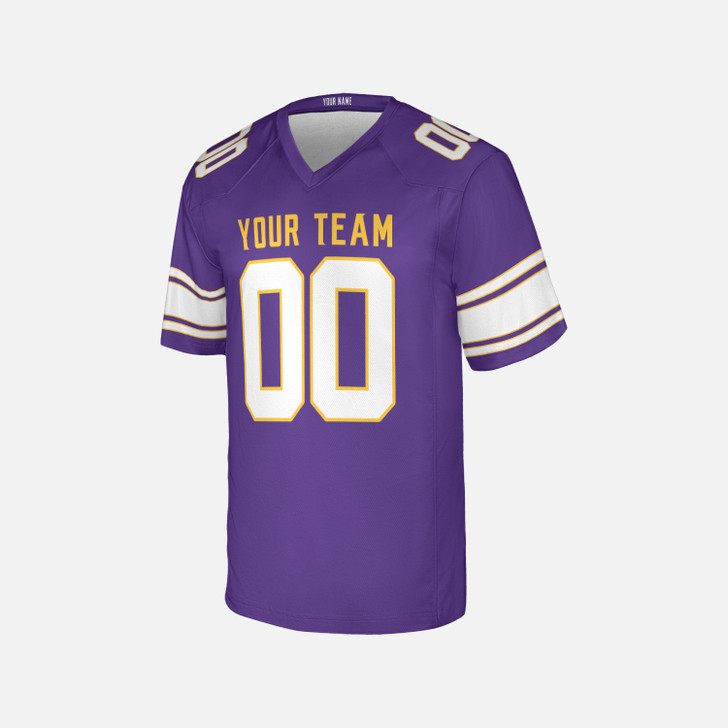 Personalized Men's Minnesota Vikings Football Jersey Purple Classic Style - Custom Team, Name & Number