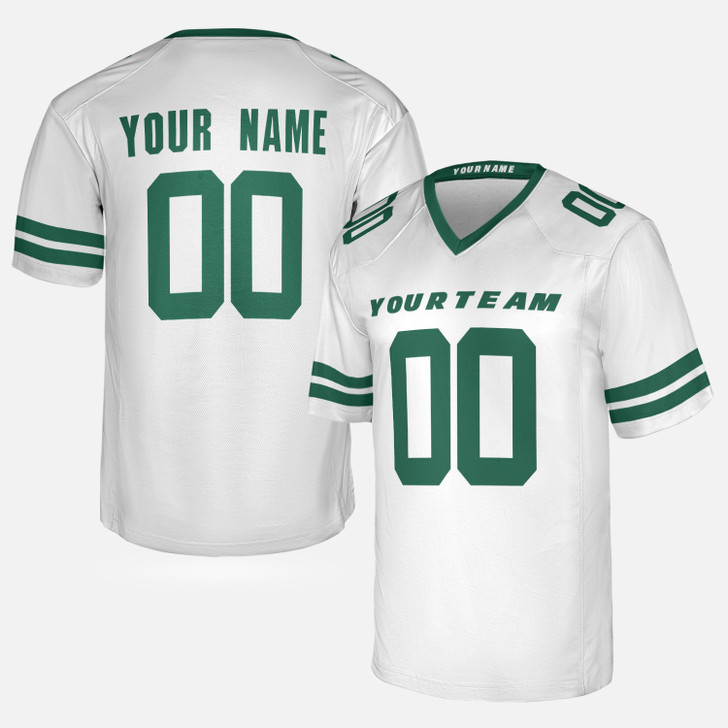 Personalized Men's New York Jets Football Jersey Legacy White Fan Style - Custom Team, Name & Number