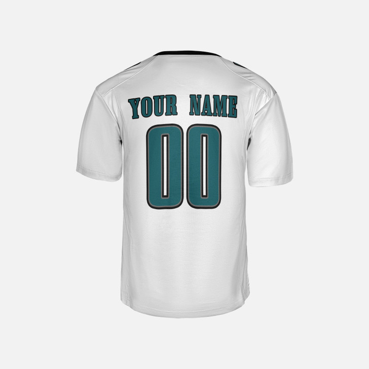 Personalized Men's Philadelphia Eagles Football Jersey White Fan Style - Custom Team, Name & Number