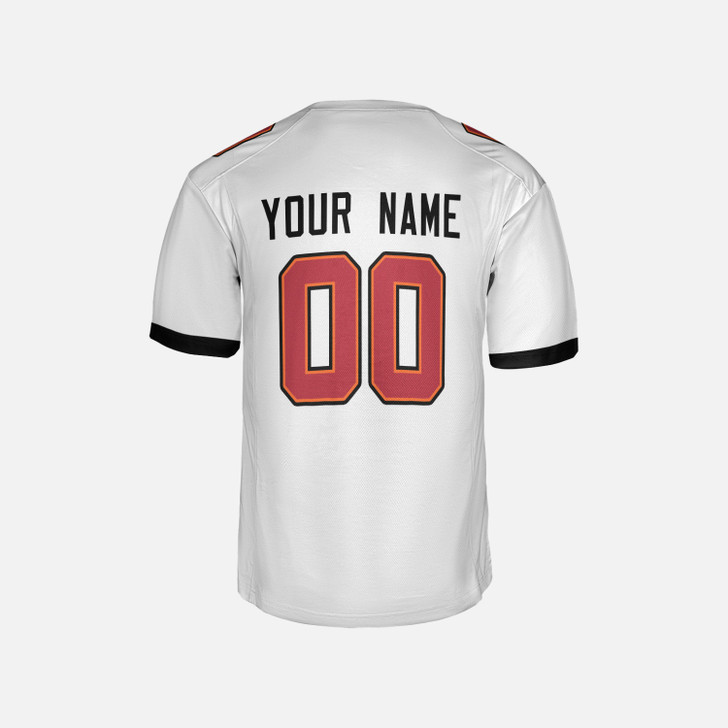 Personalized Men's Tampa Bay Buccaneers Football Jersey White Fan Style - Custom Team, Name & Number