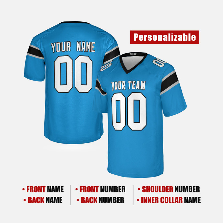 Personalized Men's Carolina Panthers Football Jersey Blue Alternate Style - Custom Team, Name & Number