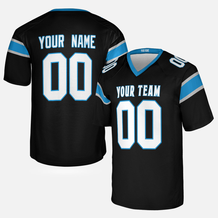 Personalized Men's Carolina Panthers Football Jersey Black Fan Style - Custom Team, Name & Number