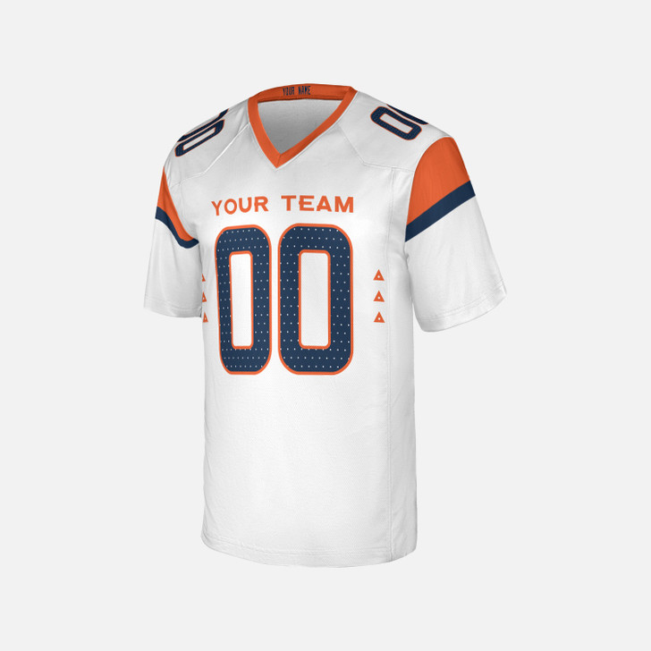 Personalized Men's Denver Broncos Football Jersey White Mile High Style - Custom Team, Name & Number