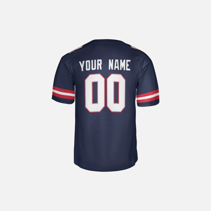 Personalized Men's New England Patriots Football Jersey Navy Alternate Style - Custom Team, Name & Number
