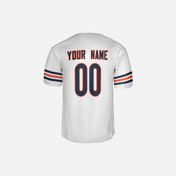 Personalized Men's Chicago Bears Football Jersey White Fan Style - Custom Team, Name & Number