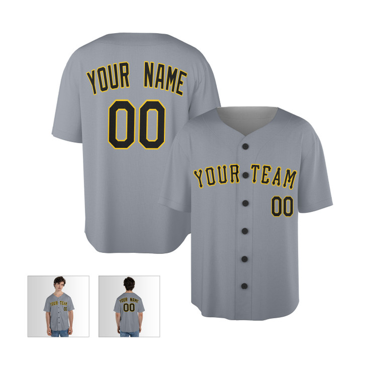 Personalized Men's Pittsburgh Pirates Baseball Jersey Gray Cooperstown City Style - Custom Team, Name & Number
