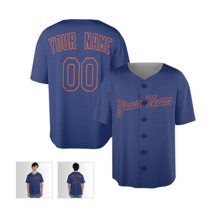 Personalized Men's New York Mets Baseball Jersey Royal Alternate Style - Custom Team, Name & Number