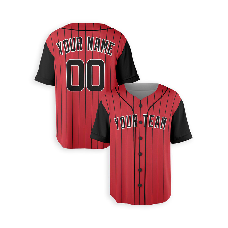 Personalized Men's Chicago White Sox Baseball Jersey Red Black City Style - Custom Team, Name & Number