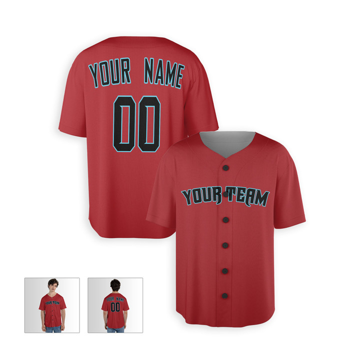 Personalized Men's Arizona Diamondbacks Baseball Jersey Red Alternate Style - Custom Team, Name & Number