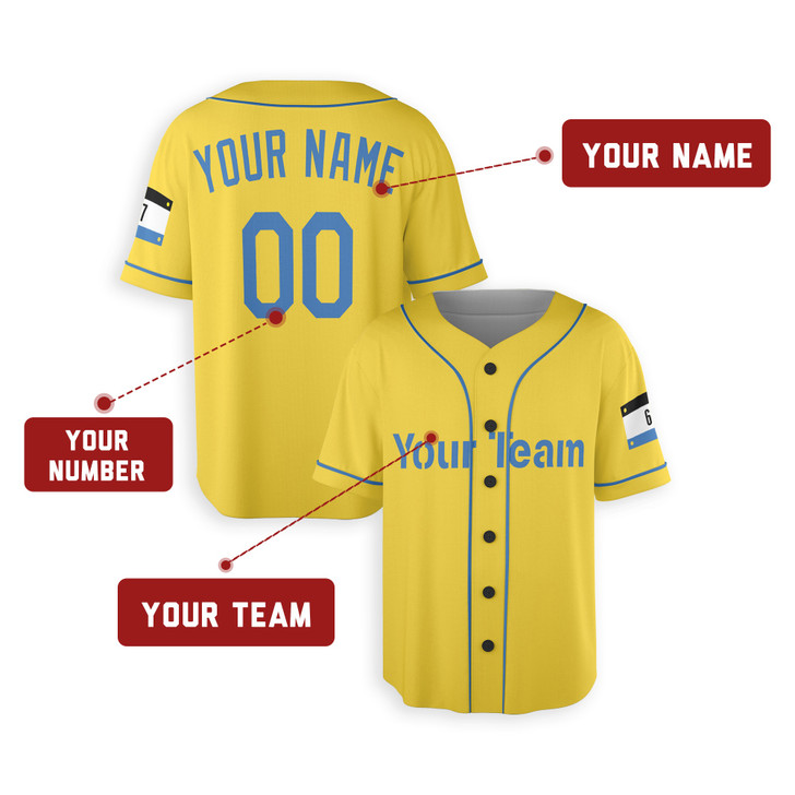 Personalized Men's Boston Red Sox Baseball Jersey Yellow City Style - Custom Team, Name & Number