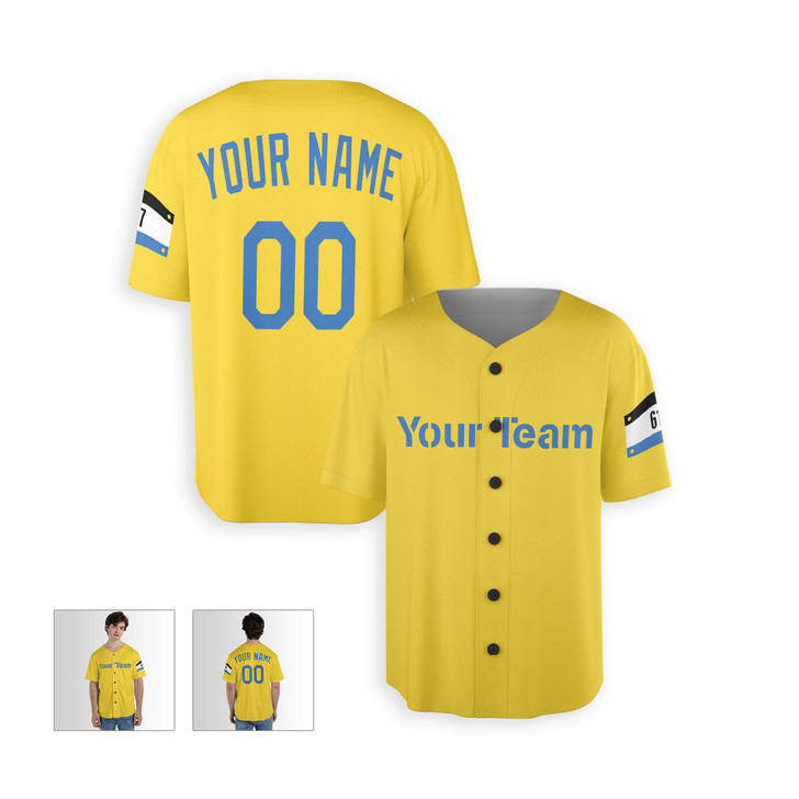 Personalized Men's Boston Red Sox Baseball Jersey Yellow City Style - Custom Team, Name & Number