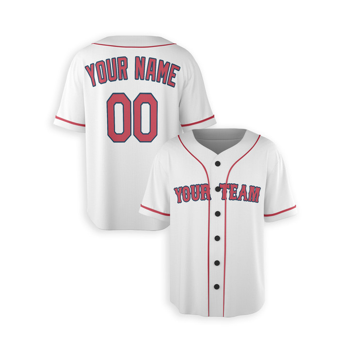 Personalized Men's Boston Red Sox Baseball Jersey White Alternate Style - Custom Team, Name & Number