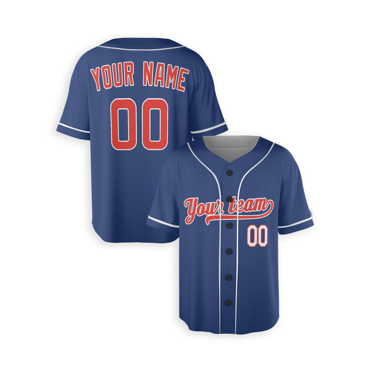 Personalized Men's Chicago Cubs Baseball Jersey Blue Alternate Style - Custom Team, Name & Number