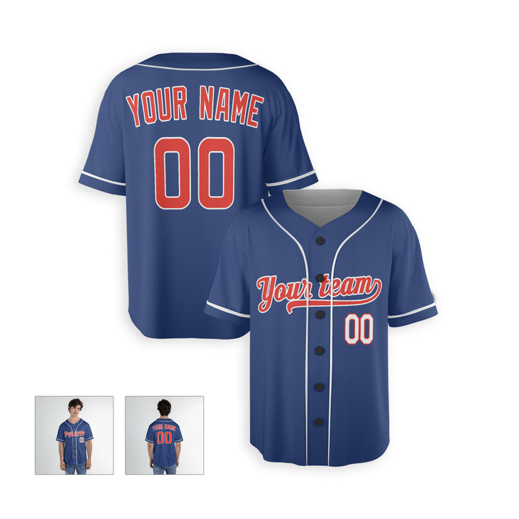 Personalized Men's Chicago Cubs Baseball Jersey Blue Alternate Style - Custom Team, Name & Number
