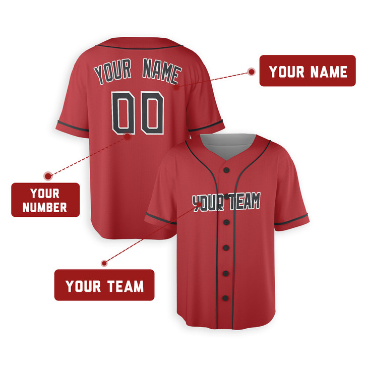 Personalized Men's Cleveland Guardians Baseball Jersey Red Alternate Style - Custom Team, Name & Number