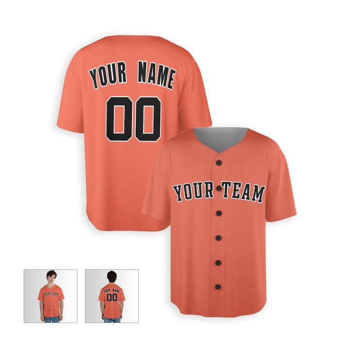 Personalized Men's Detroit Tigers Baseball Jersey Orange Heritage Style - Custom Team, Name & Number