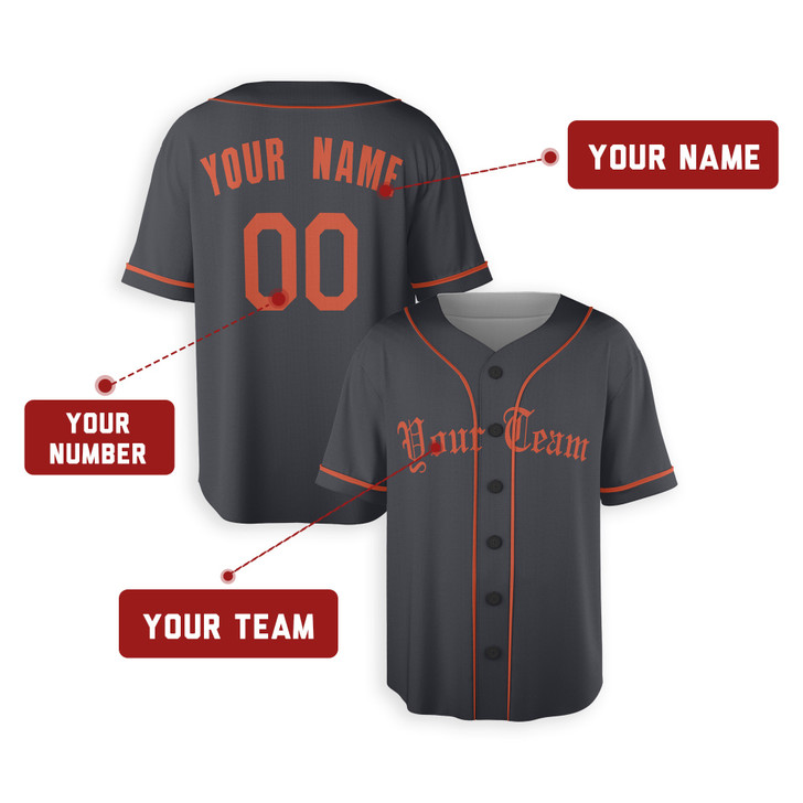 Personalized Men's Detroit Lions Baseball Jersey Black Alternate Style - Custom Team, Name & Number