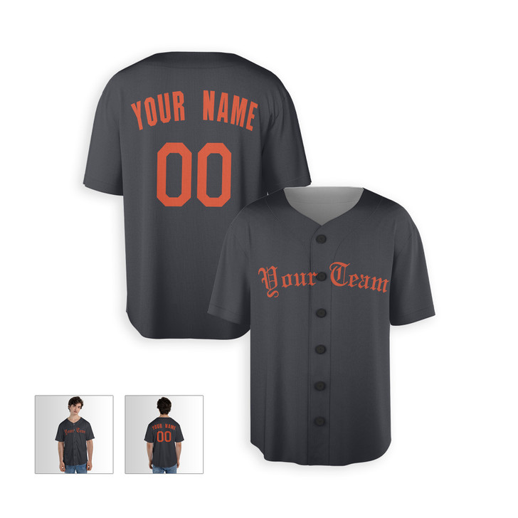 Personalized Men's Detroit Lions Baseball Jersey Black Alternate Style - Custom Team, Name & Number