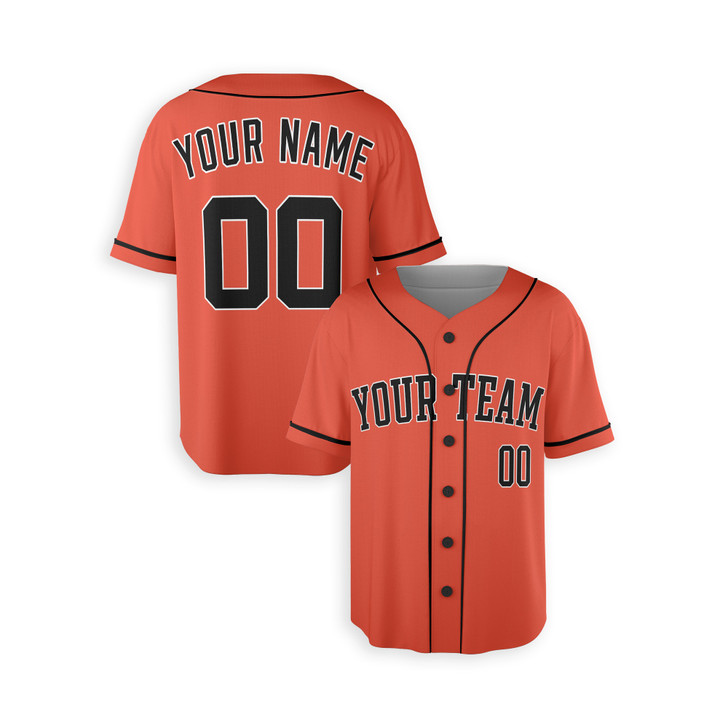 Personalized Men's Houston Astros Baseball Jersey Orange Alternate Style - Custom Team, Name & Number