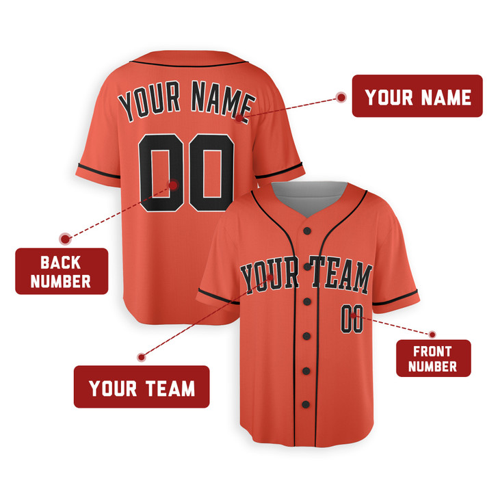 Personalized Men's Houston Astros Baseball Jersey Orange Alternate Style - Custom Team, Name & Number