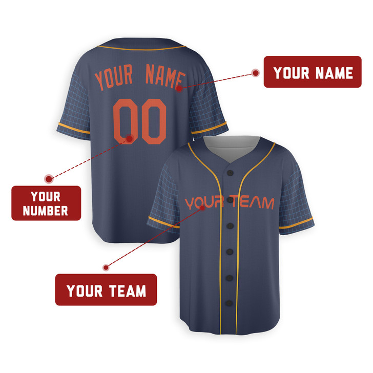 Personalized Men's Houston Astros Baseball Jersey Navy City Style - Custom Team, Name & Number