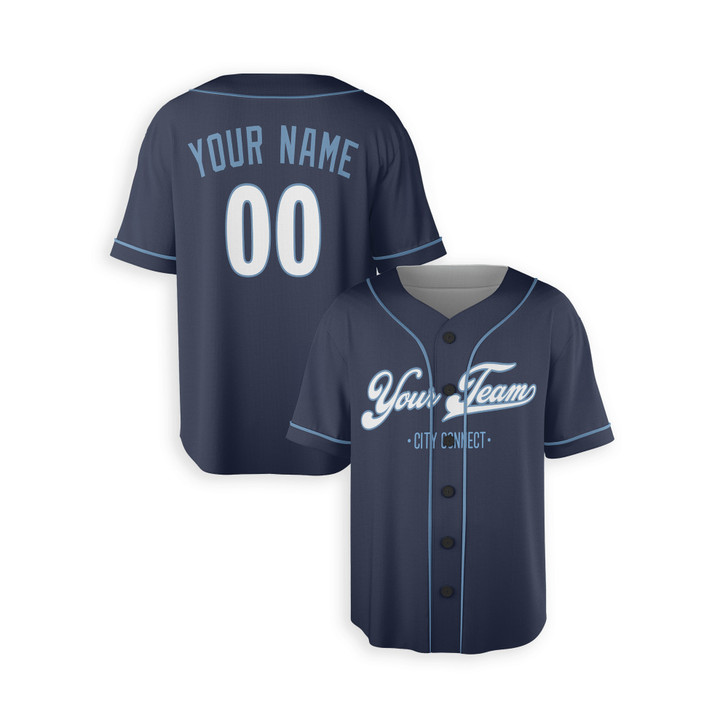 Personalized Men's Kansas City Royals Baseball Jersey Navy City Style - Custom Team, Name & Number