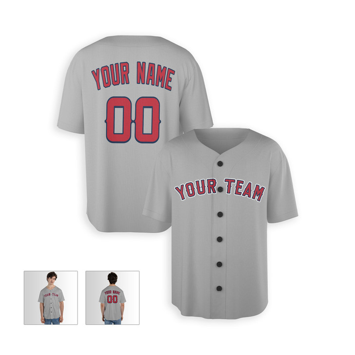 Personalized Men's Los Angeles Angels Baseball Jersey Gray Road Style - Custom Team, Name & Number