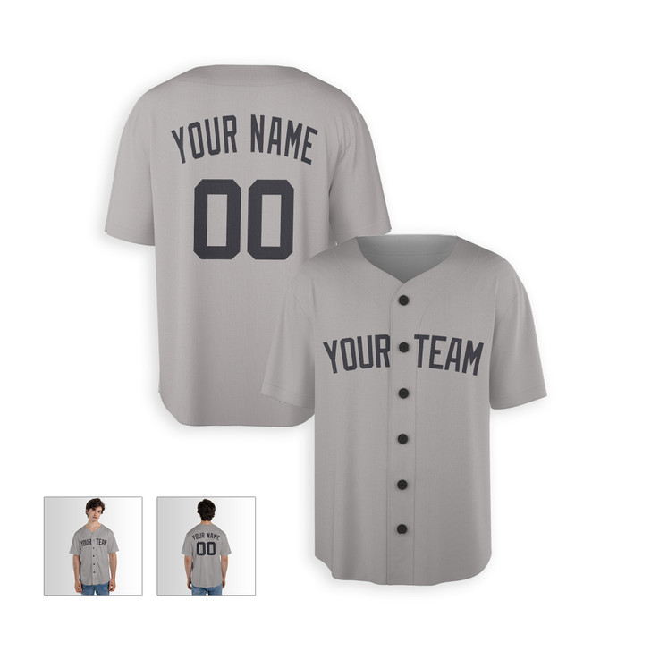 Personalized Men's New York Yankees Baseball Jersey Gray Away Style - Custom Team, Name & Number